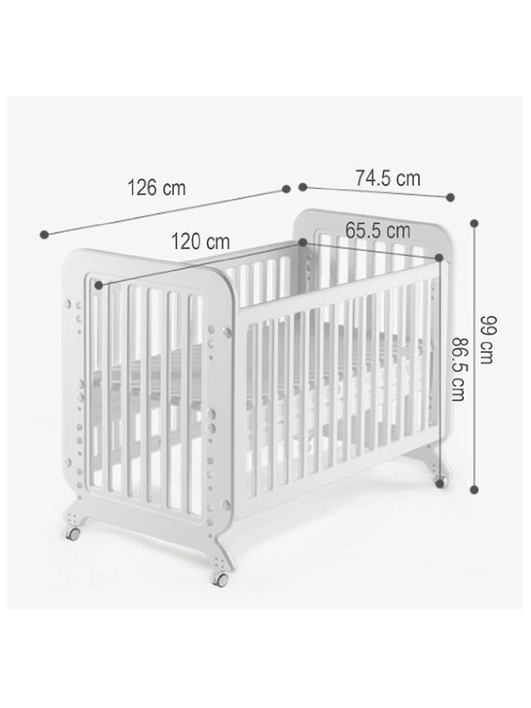 Cuddlebug Bailey 2in1 Crib (No Color- Image 2)