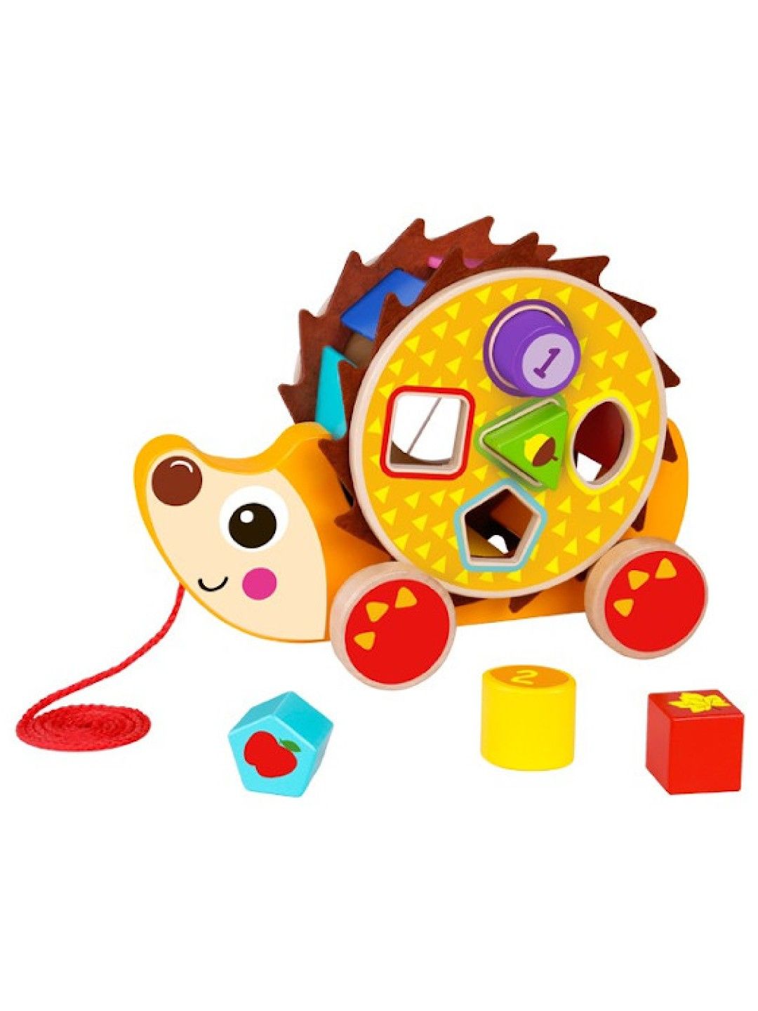 Tooky Toy Pull Along - Hedgehog (No Color- Image 2)