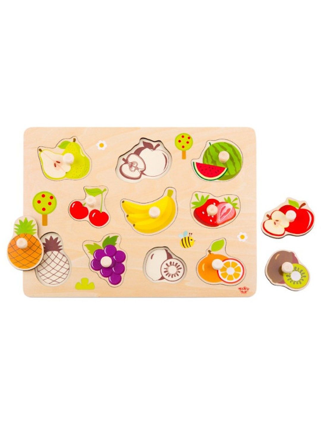 Tooky Toy Fruit Puzzle (No Color- Image 2)