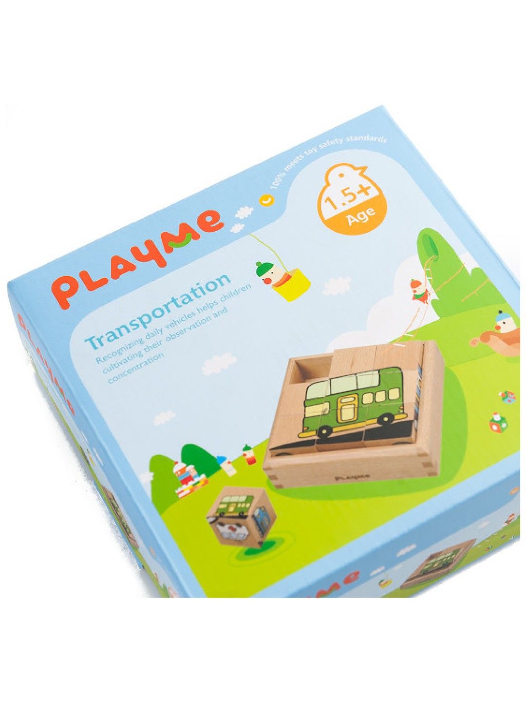 Playme Toys Transportation Puzzle Cube (No Color- Image 2)