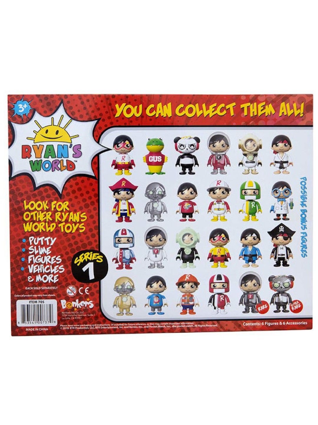 Ryan's World Mystery Figure (6-Pack) (No Color- Image 2)