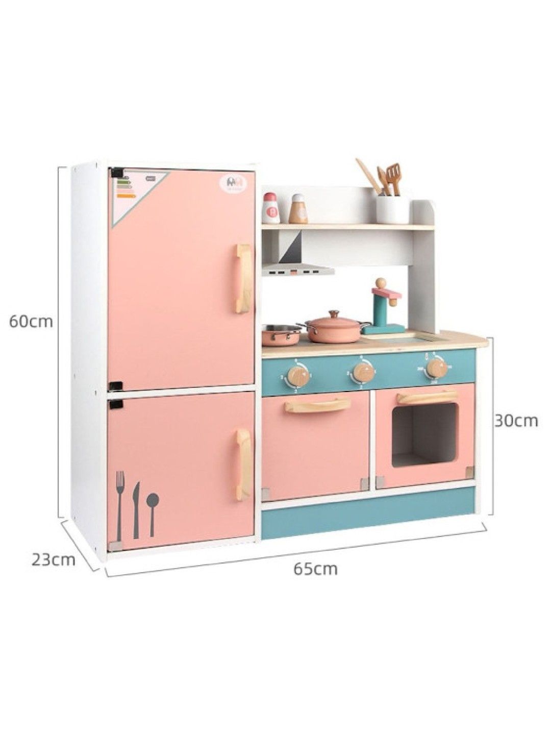 Hungry Hippo PH Wooden Peach Kitchen with Refrigerator (No Color- Image 2)