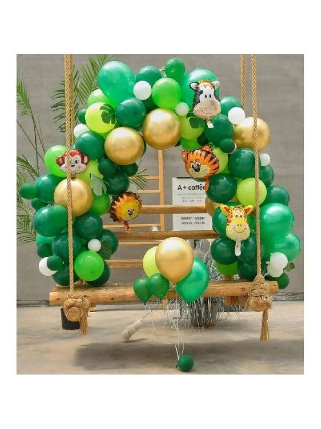 Party-Doh Green Safari Jungle Balloon Set (150pcs) (No Color- Image 2)