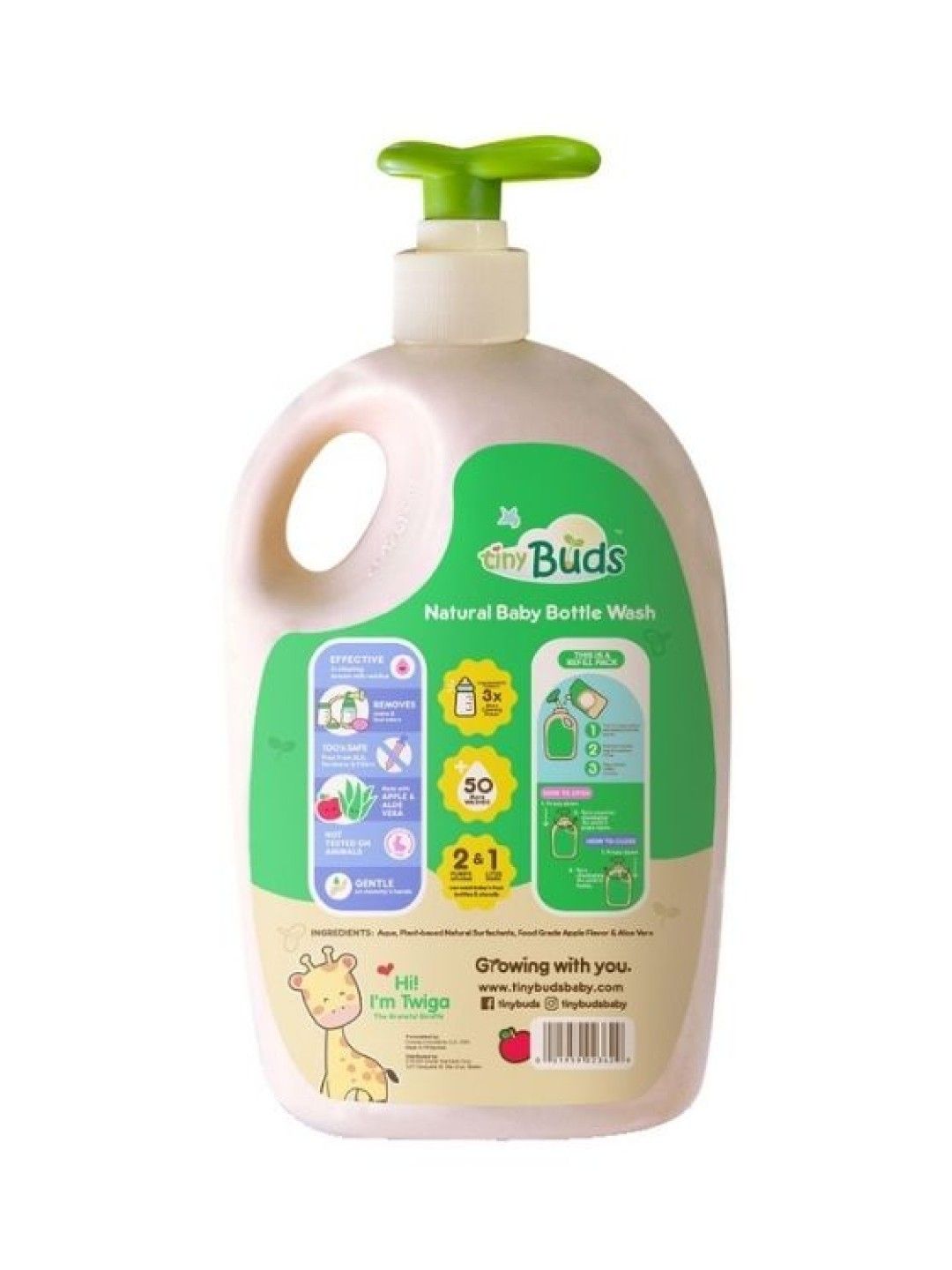 Tiny Buds Natural Baby Bottle Wash (700ml) (No Color- Image 2)