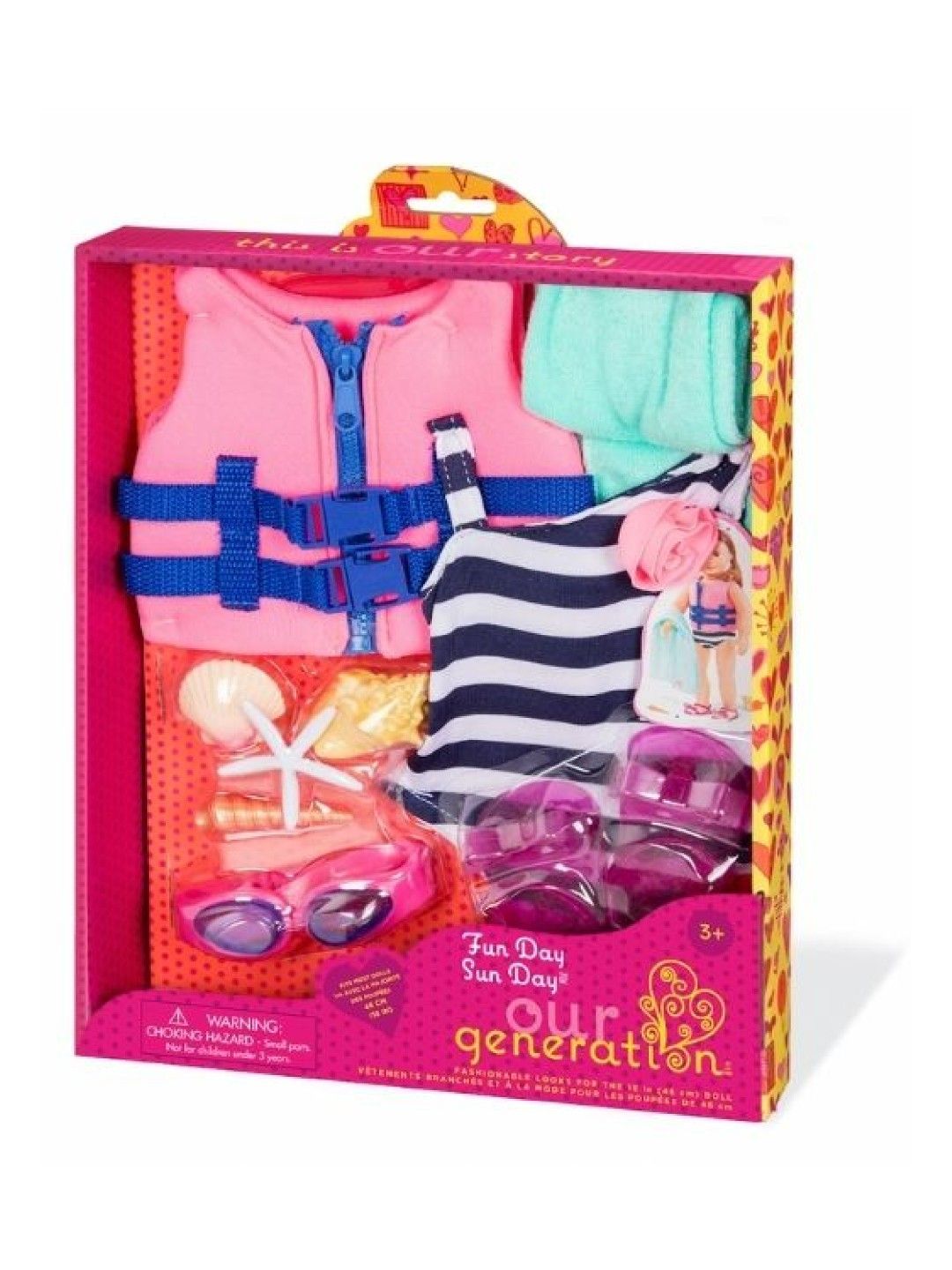 Our Generation Bathing Suit & Life Vest Outfit (No Color- Image 2)