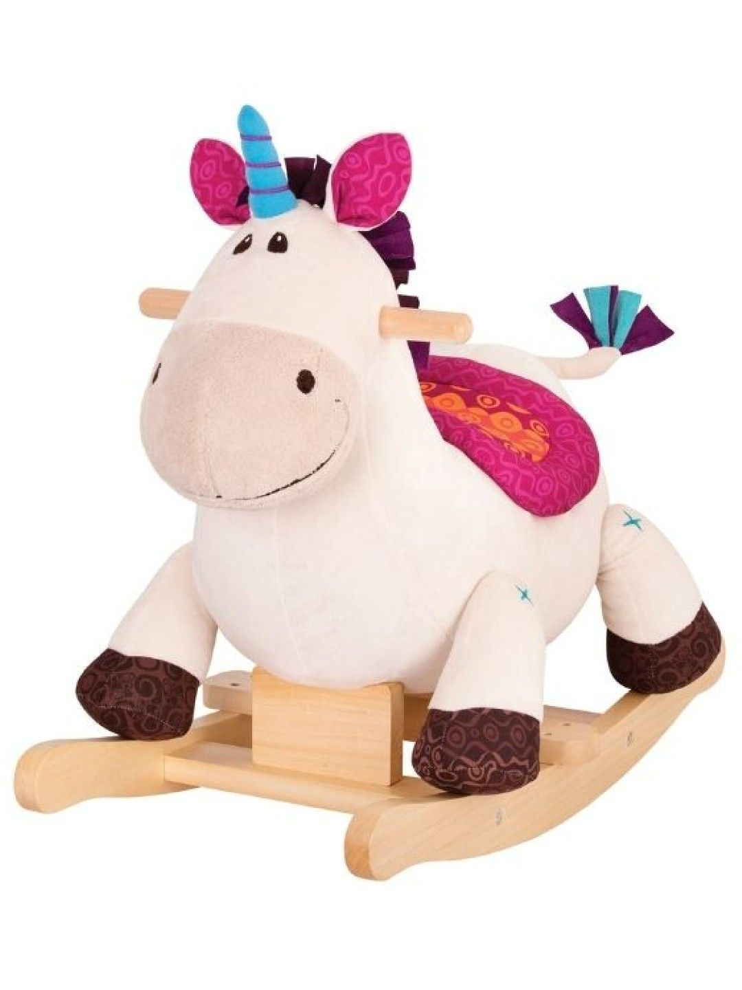 B. Toys B. Dilly-Dally - Wooden Rocking Unicorn | Edamama