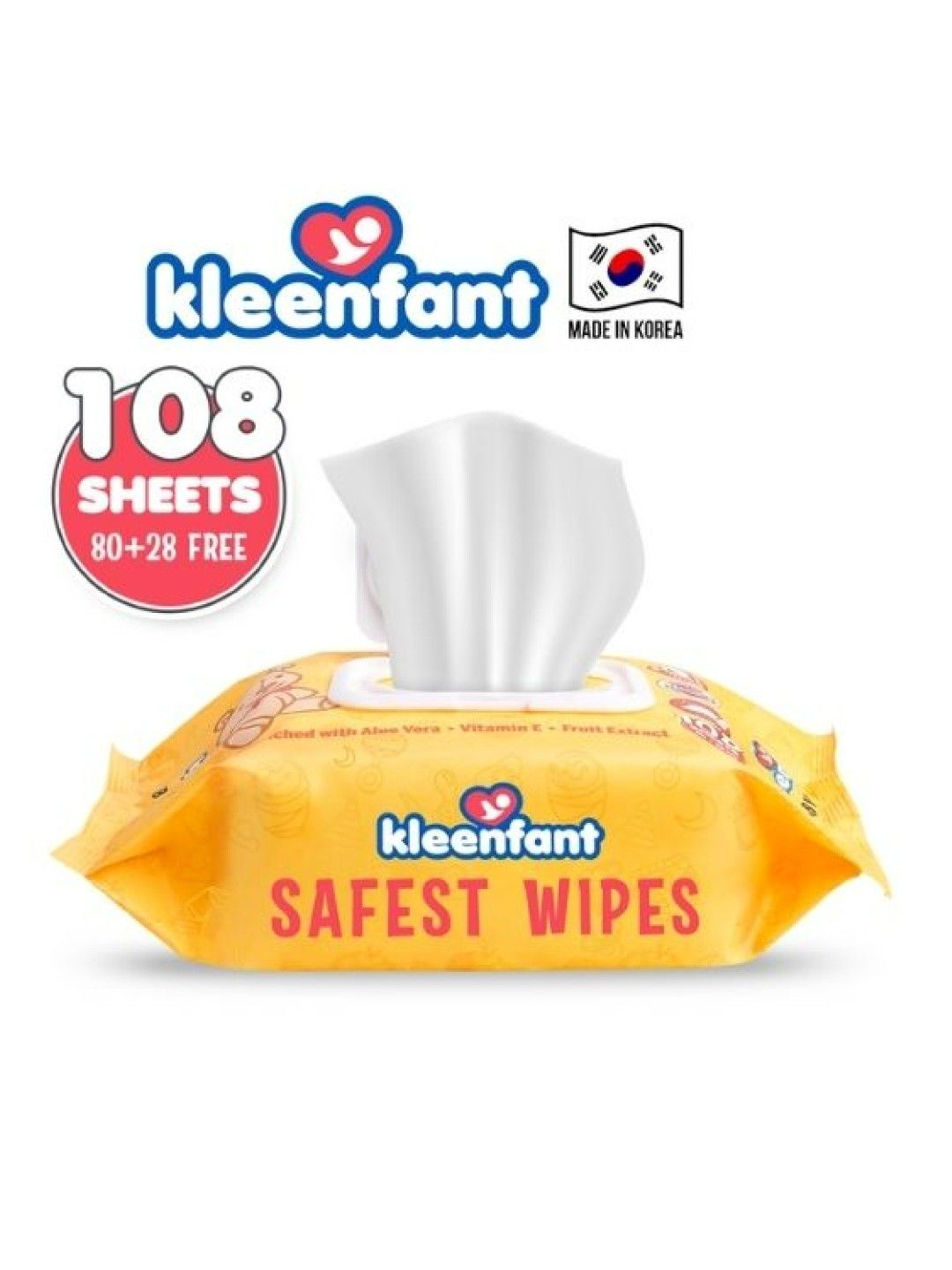 Kleenfant Baby Scent Scented Baby Wipes (108 sheets) Pack of 5 (No Color- Image 2)