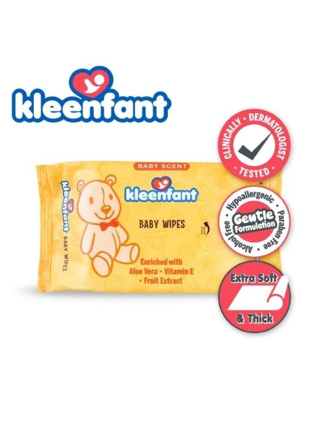 Kleenfant Baby Scent Scented Baby Wipes (35 sheets) Pack of 5 (No Color- Image 2)