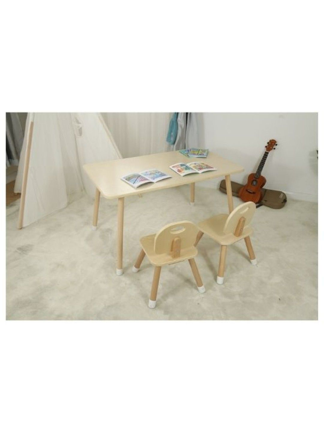 Kiddiestationph Kate Study Table and Chair Set (Natural- Image 3)