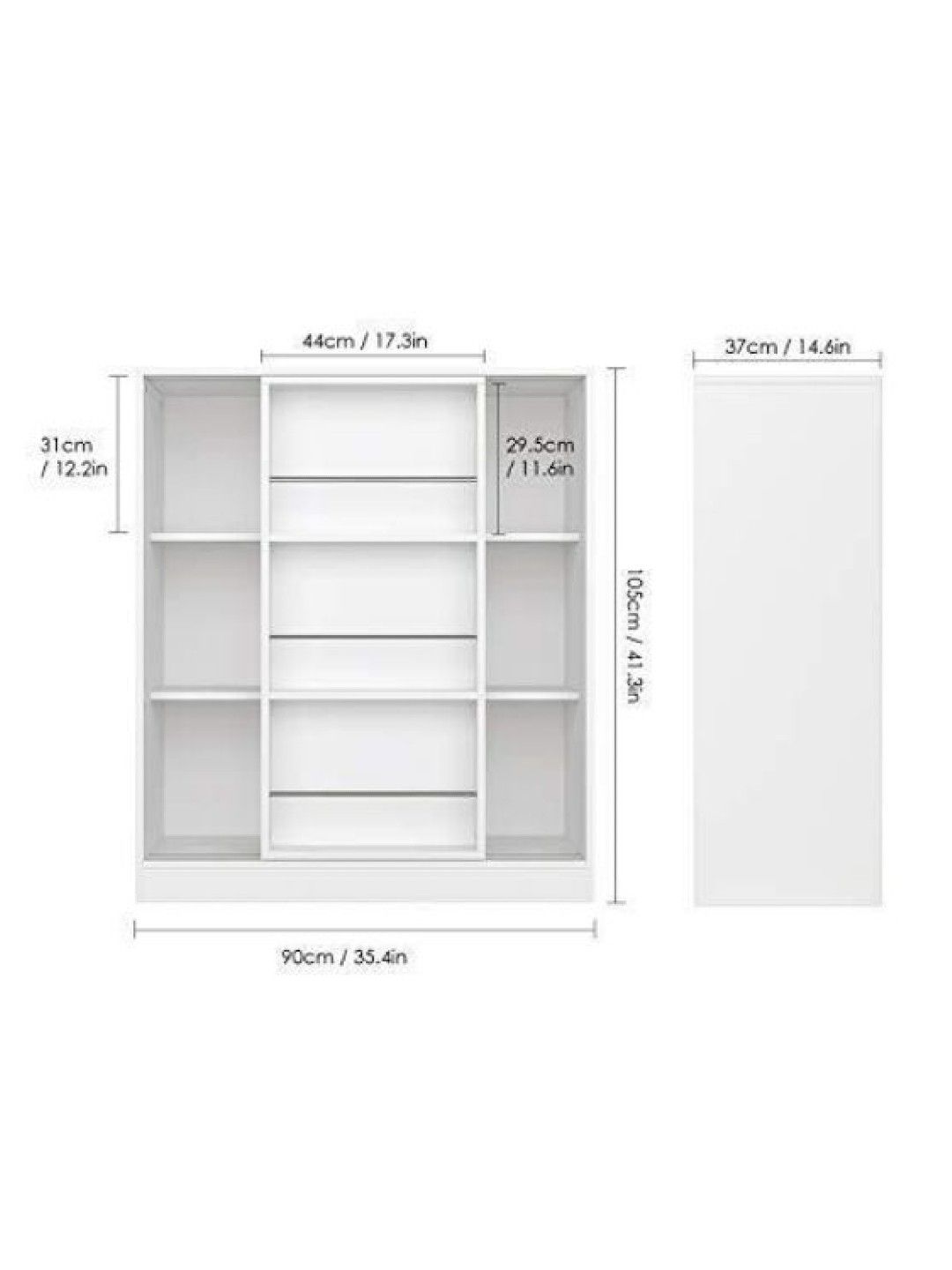 Kiddiestationph Zoe Sliding Bookshelf (White- Image 2)