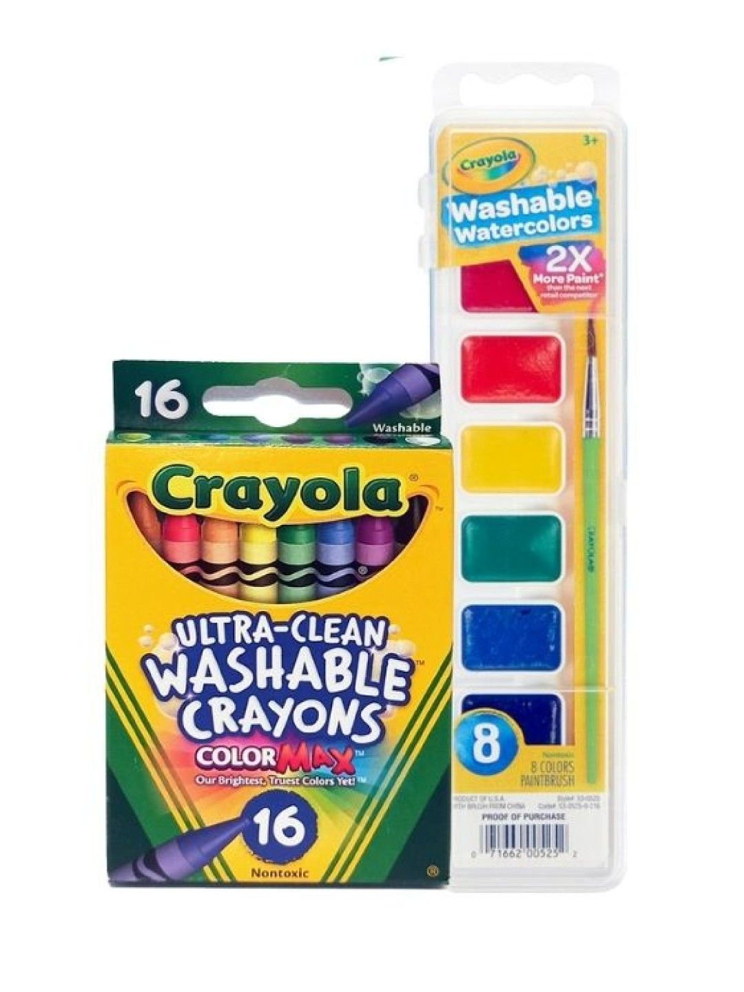 Crayola Regular Washable Crayons, 8 Colors - 16 pack