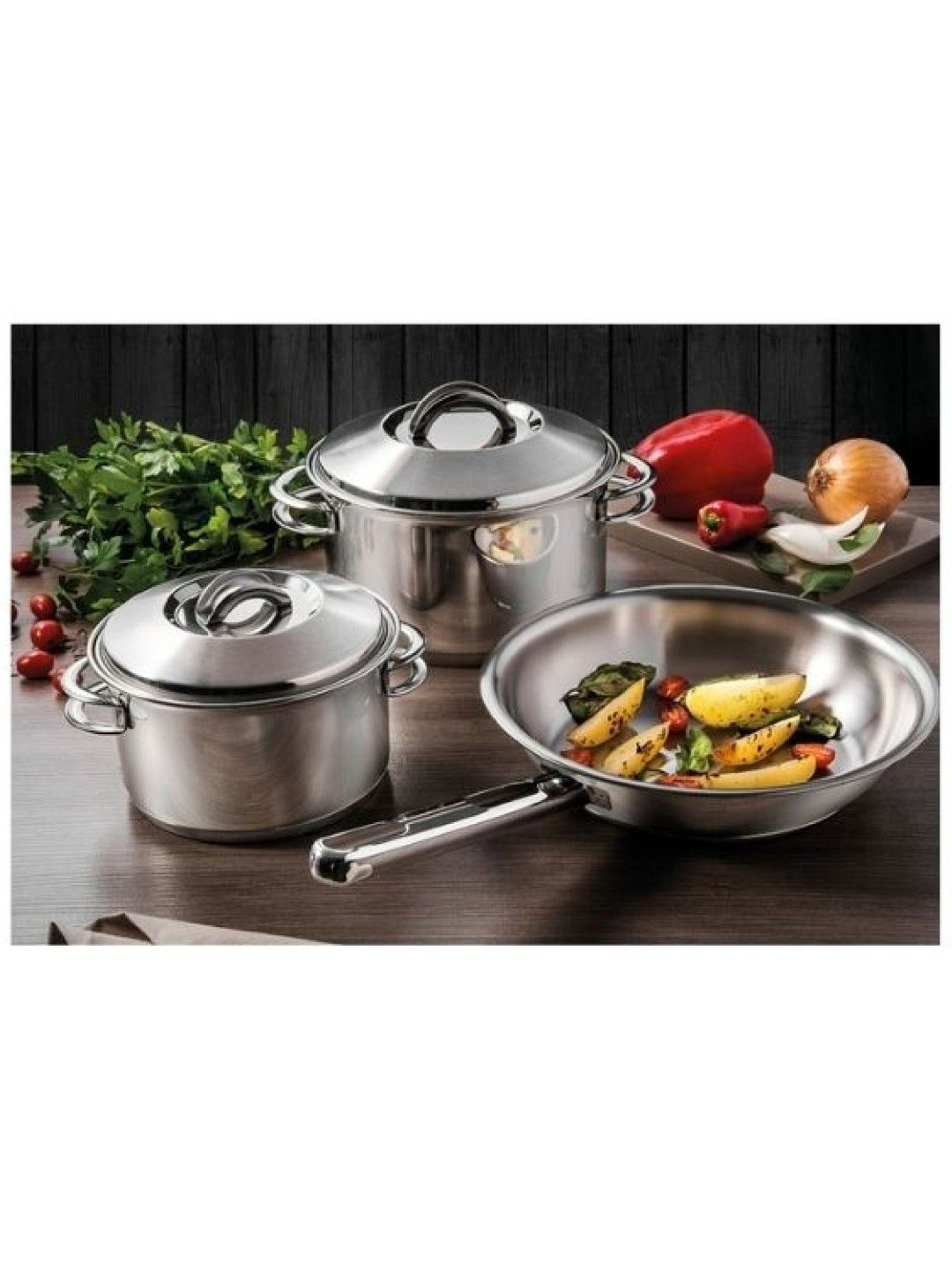 Tramontina Solar Cookware Set with Frying Pan (3pcs) (No Color- Image 2)