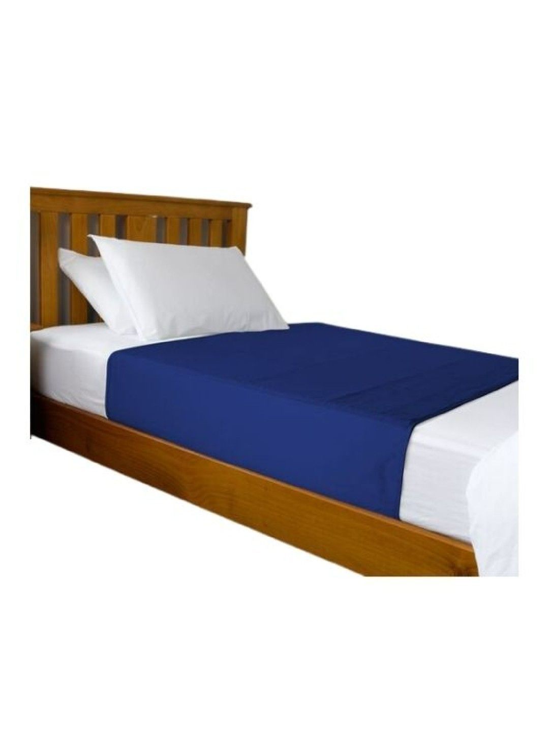 Brolly Sheets Waterproof Bed Pad with Wings, Large/King Single (Twin) (Navy- Image 1)