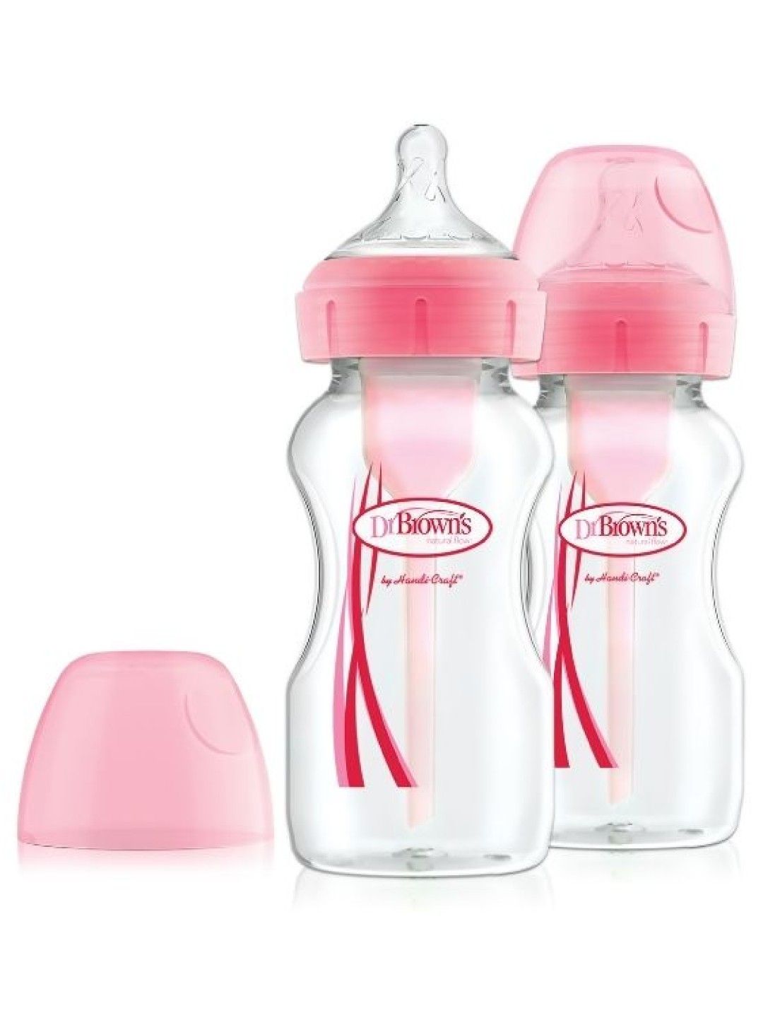 Dr. Brown's Feeding Bottle (9 oz/270 ml) Options+ PP Wide Neck (Bundle of 2) (Pink- Image 1)