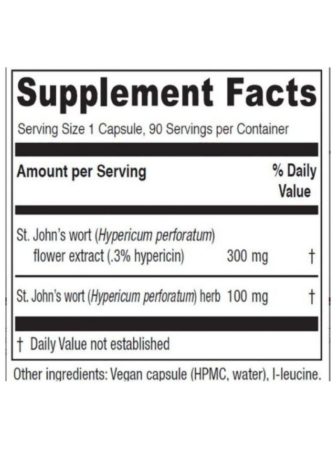 Vitanica St. John's Wort (90 Capsules) (No Color- Image 2)