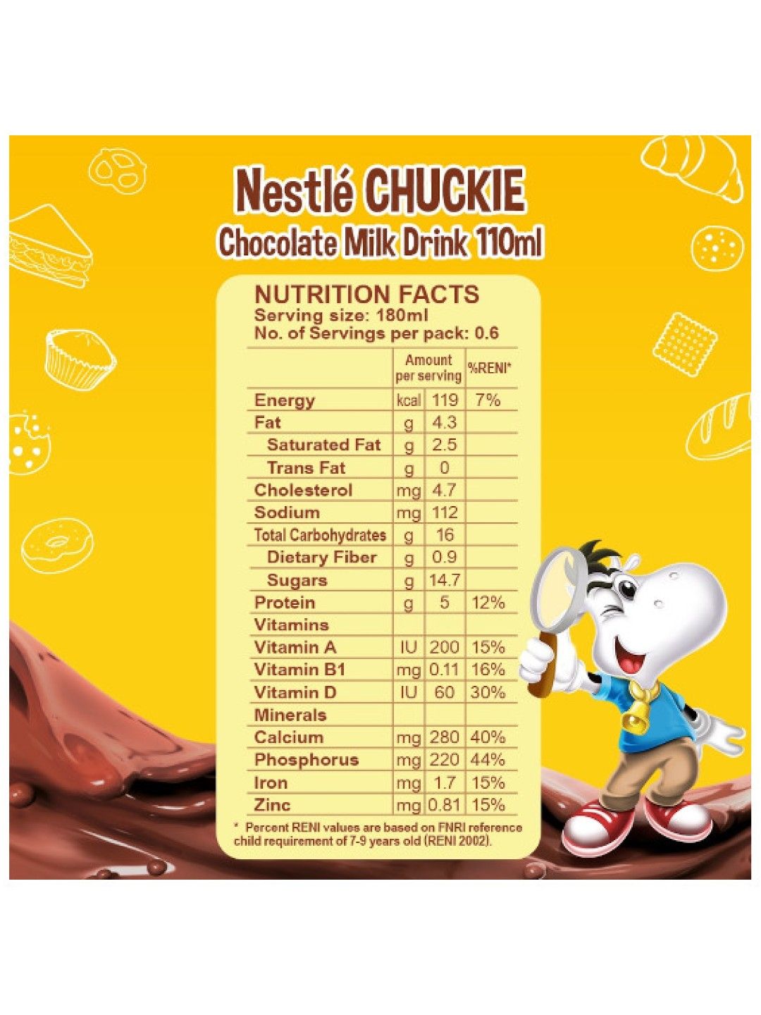 Chuckie Chocolate-Flavored Milk 10-pack (110ml) (No Color- Image 2)