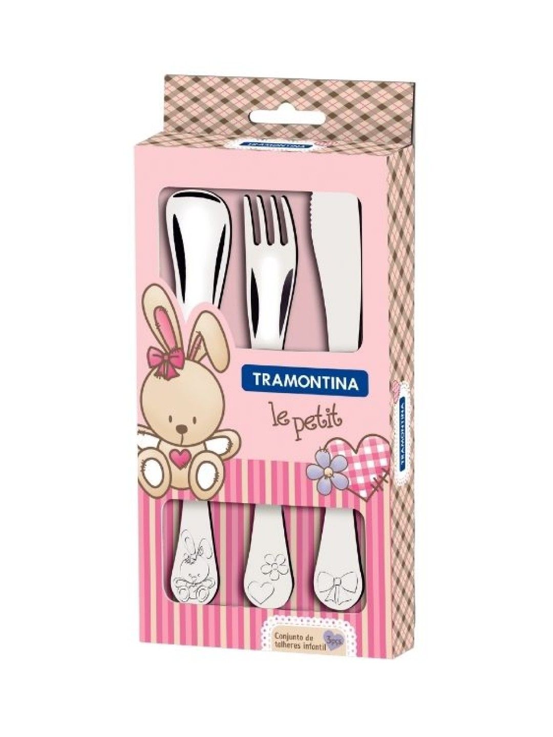 Tramontina Le Petit Cutlery (3-piece) (Pink- Image 1)