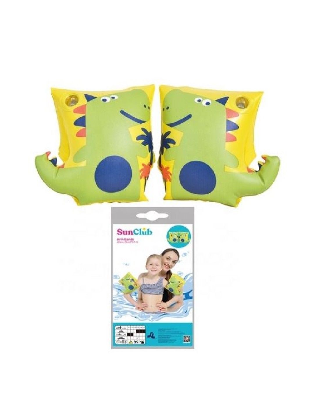 SunClub Dinosaur Inflatable Arm Bands (No Color- Image 2)