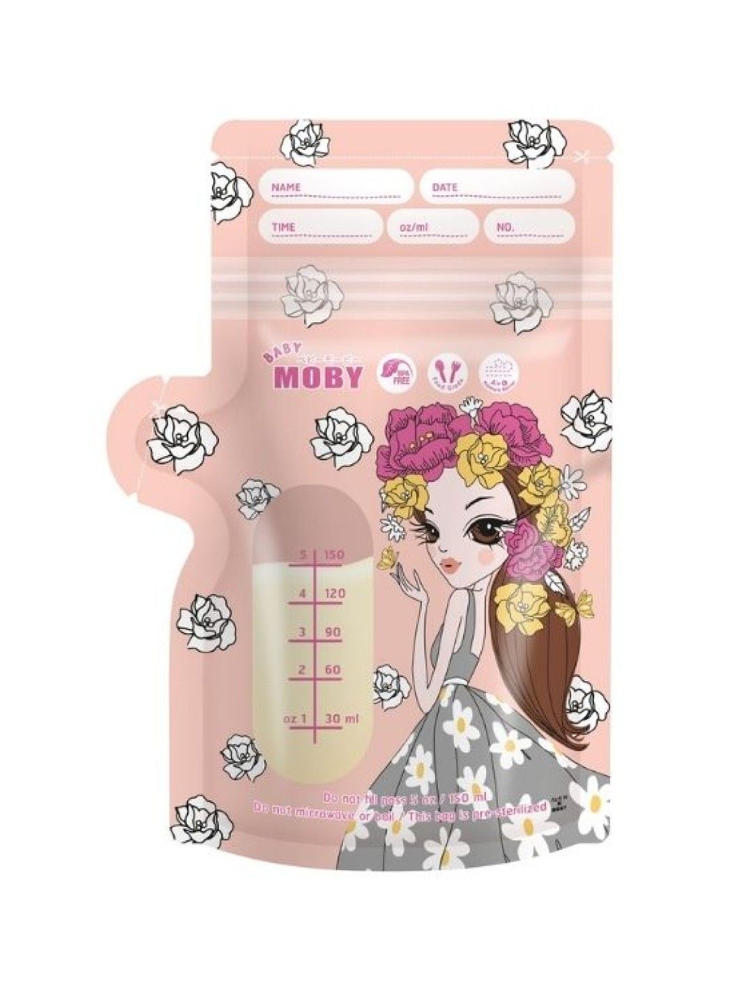 Baby Moby Limited Edition Parn x Moby Breastmilk Storage Bags (5oz/150mL) (No Color- Image 2)
