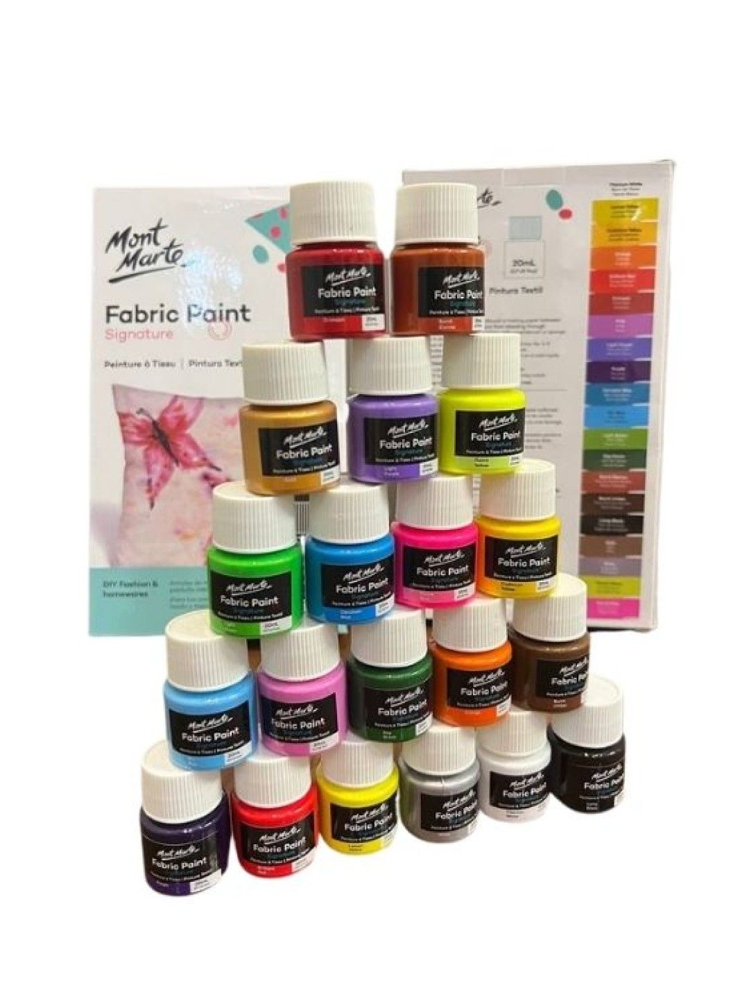 Mont Marte Fabric Paint (20 pcs) (No Color- Image 2)