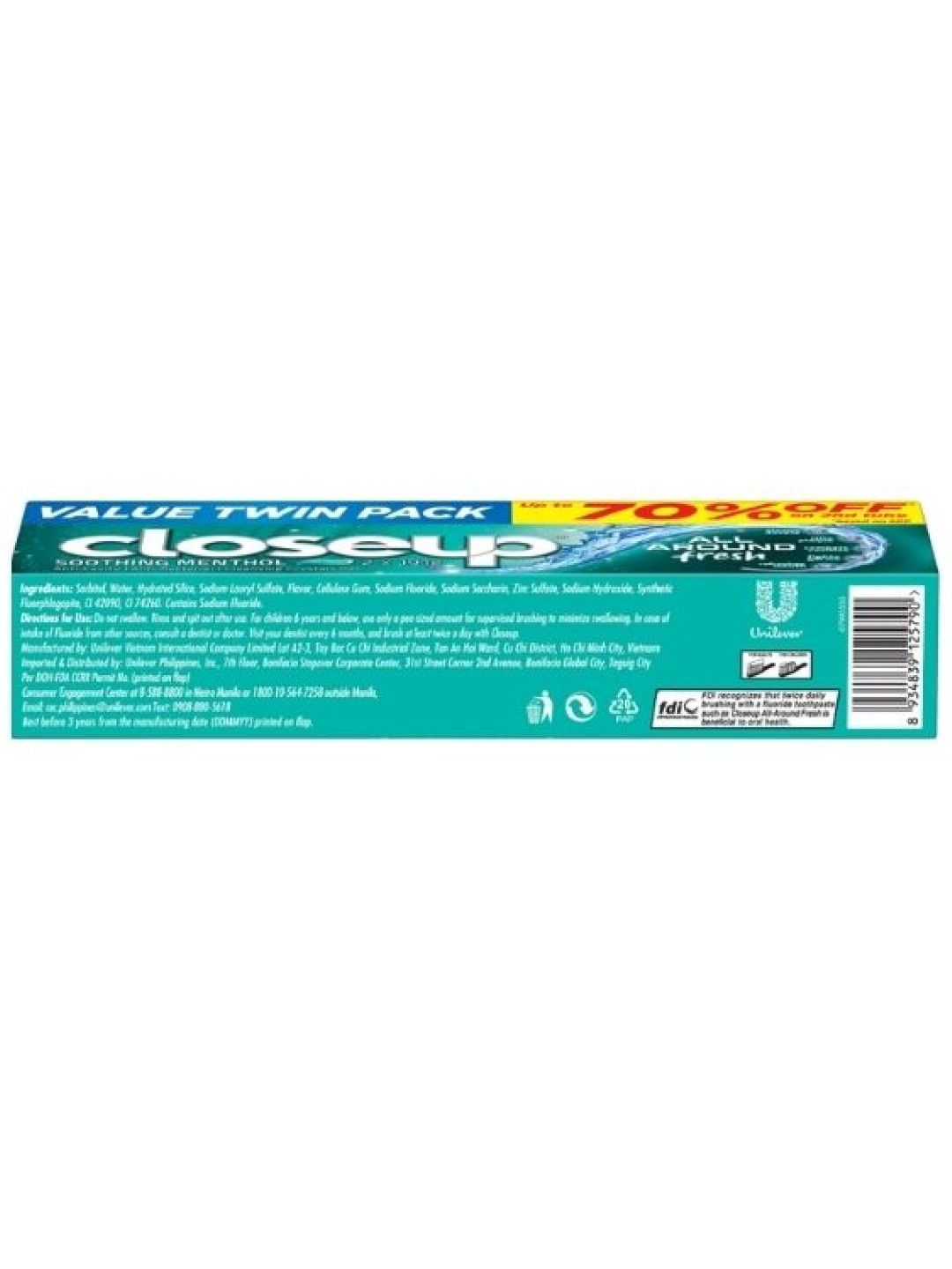 Closeup All Around Fresh Soothing Menthol Bundle of 2 (191g) (No Color- Image 2)