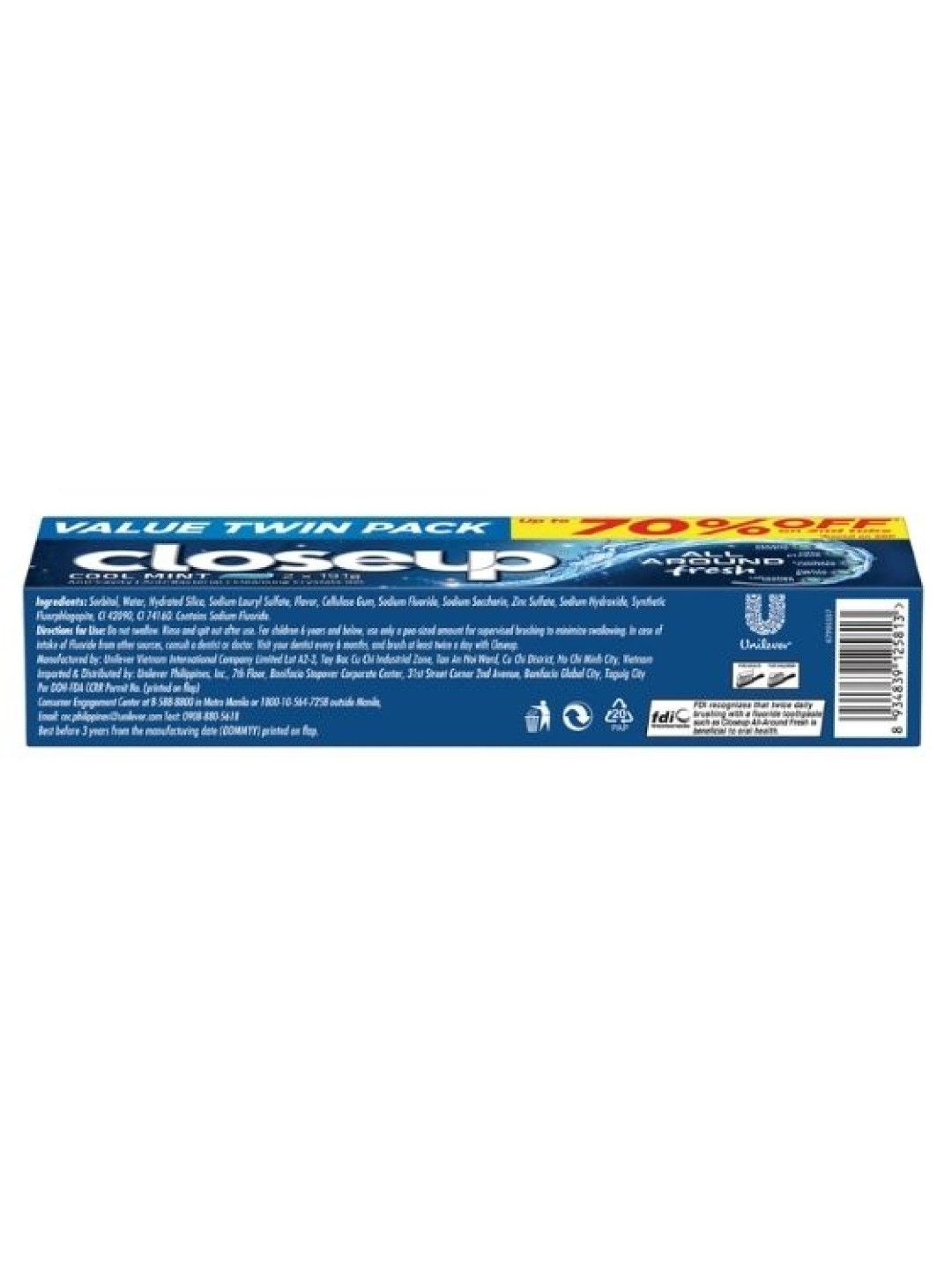 Closeup All Around Fresh Cool Mint Bundle of 2 (191g) (No Color- Image 2)