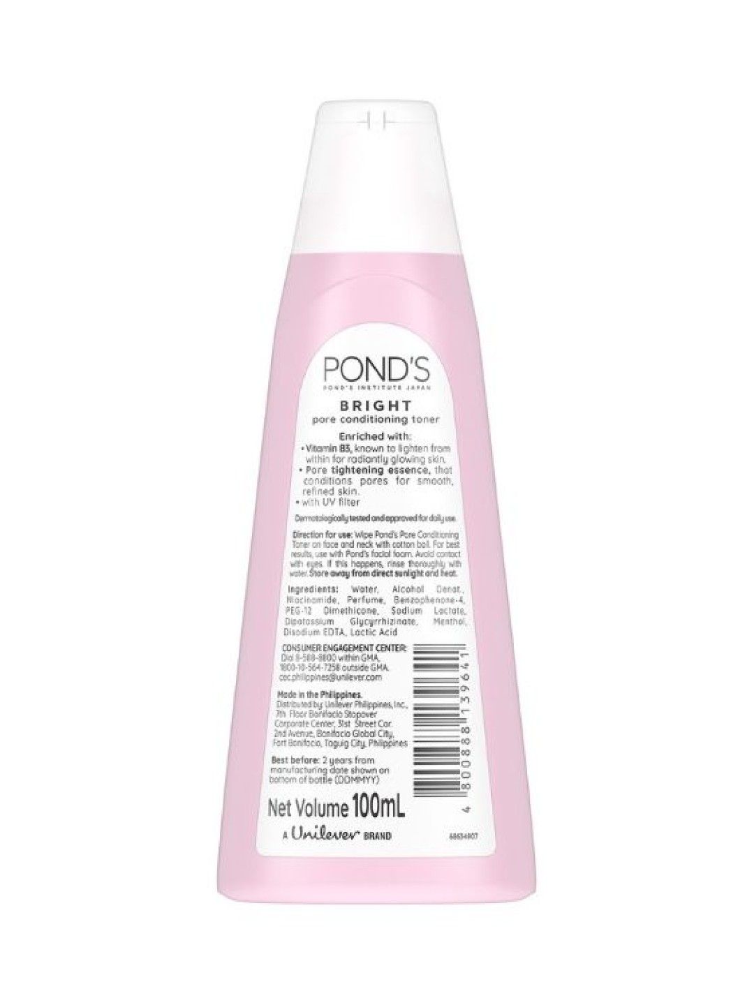 Pond's Bright Pore Conditioning Toner with Niacinamide and Sunscreen (100ml) (No Color- Image 2)