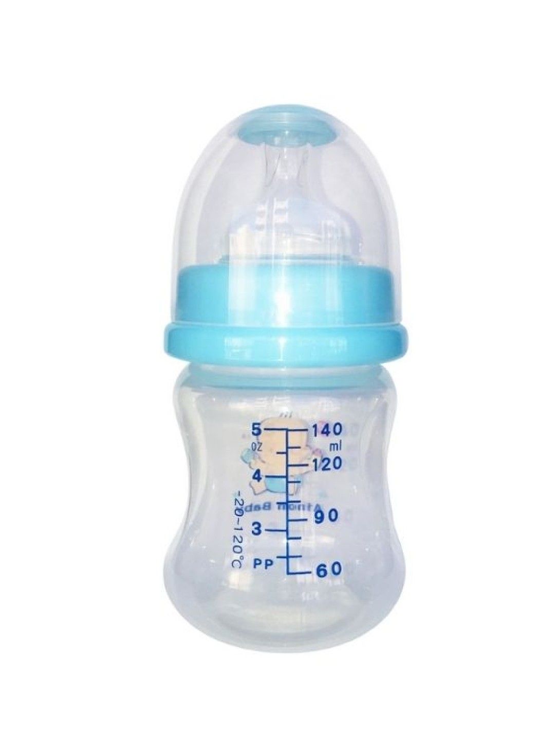 Ainon Baby PP Wide Neck Feeding Bottle Blue (140 ml) (No Color- Image 2)