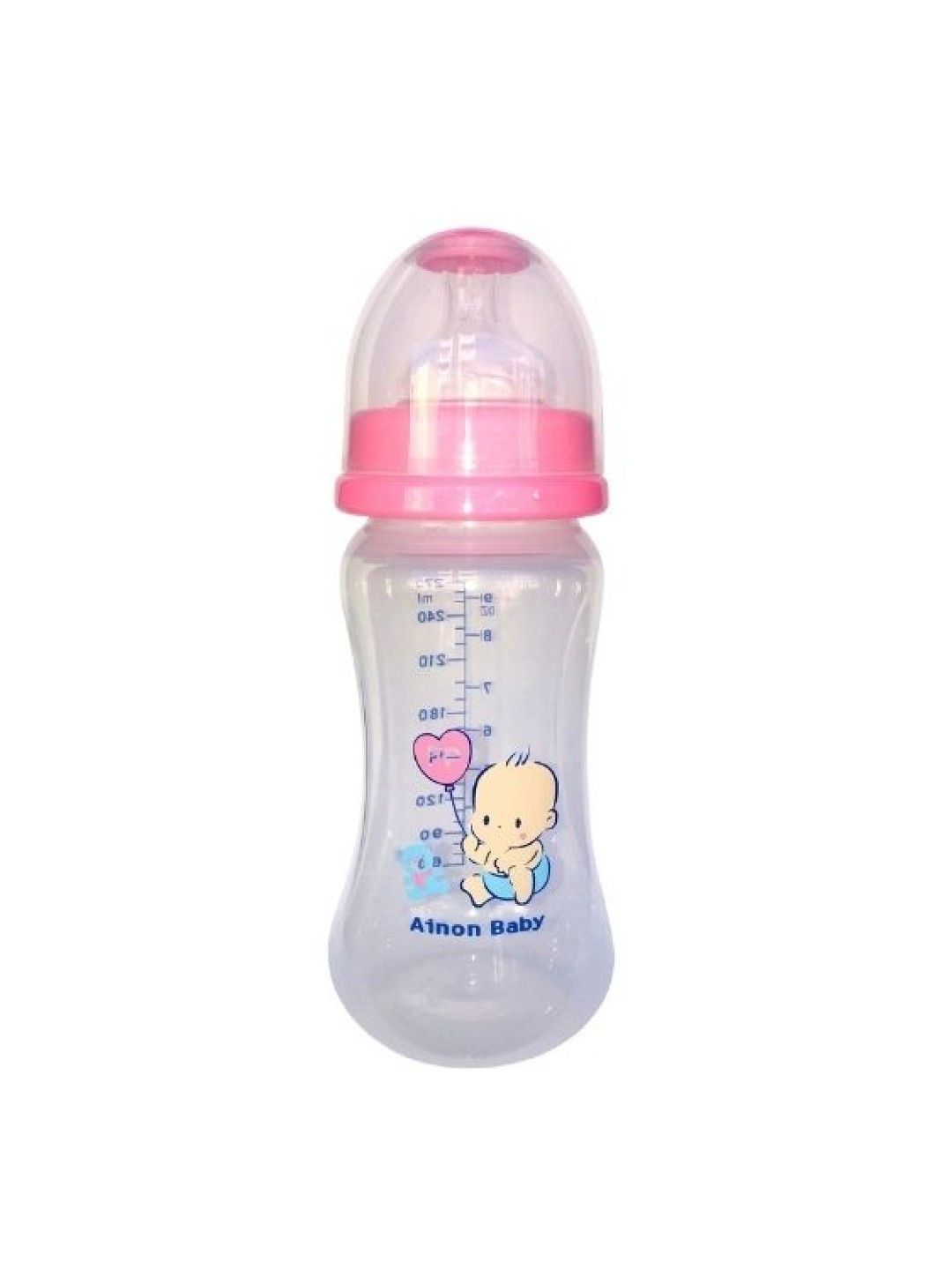 Ainon Baby PP Wide Neck Feeding Bottle Pink (270 ml) (No Color- Image 2)