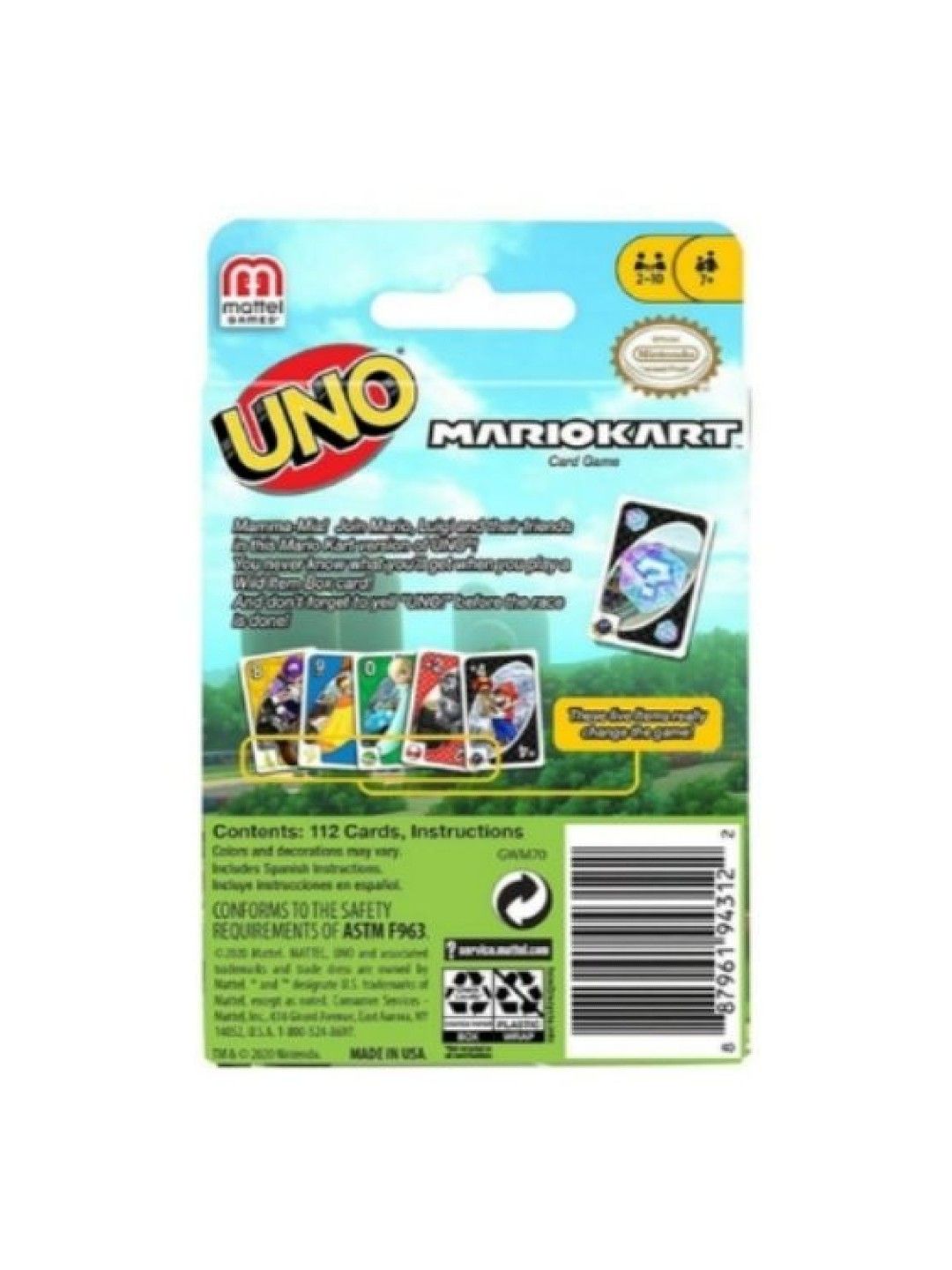 UNO Cards - Mario Kart (No Color- Image 2)