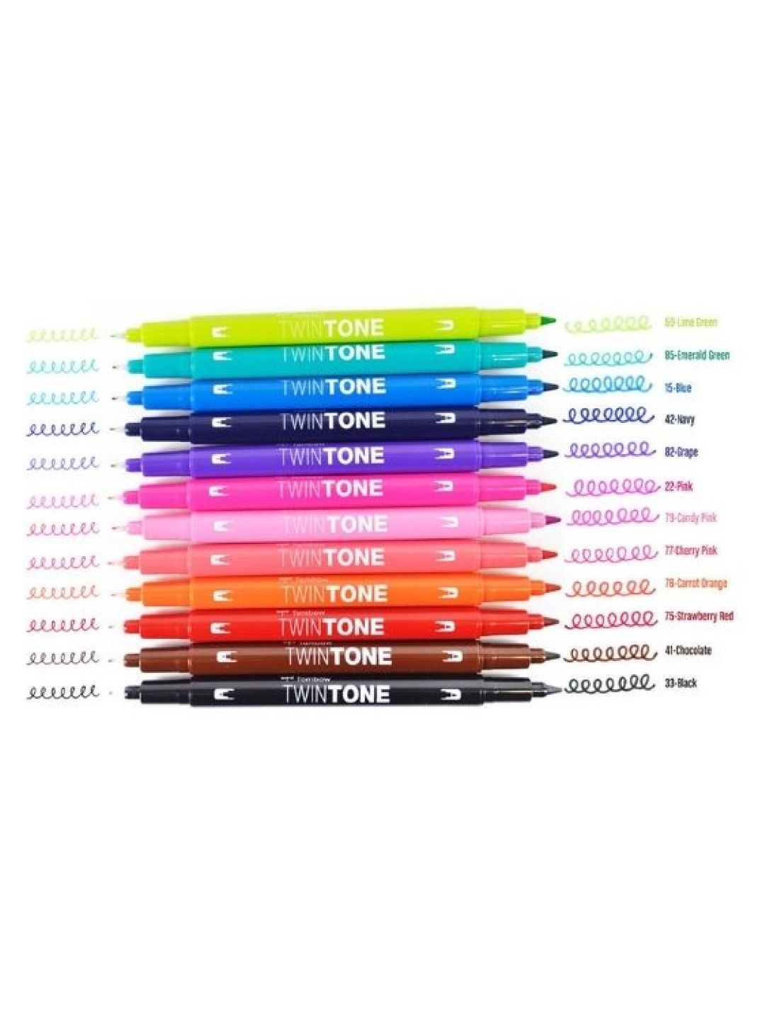 Tombow Twintone Marker Set, 12-Pack (Bright- Image 2)