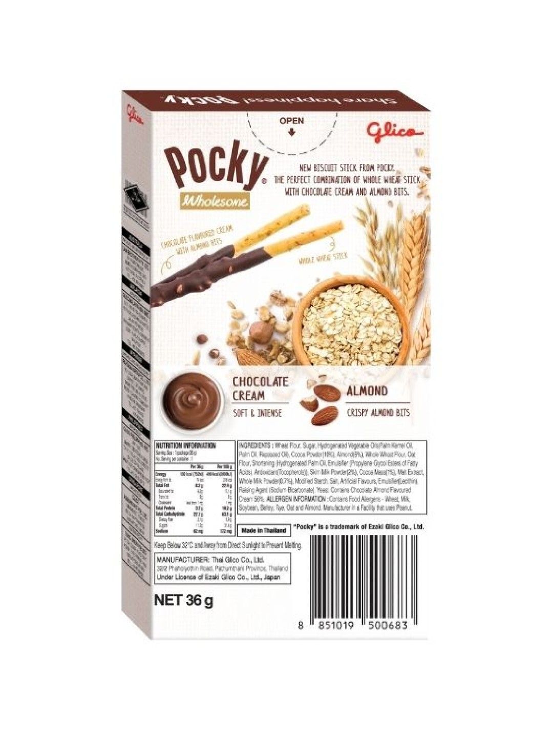 Pocky Wholesome Chocolate Almonds Biscuit Sticks (Bundle of 3) (No Color- Image 2)