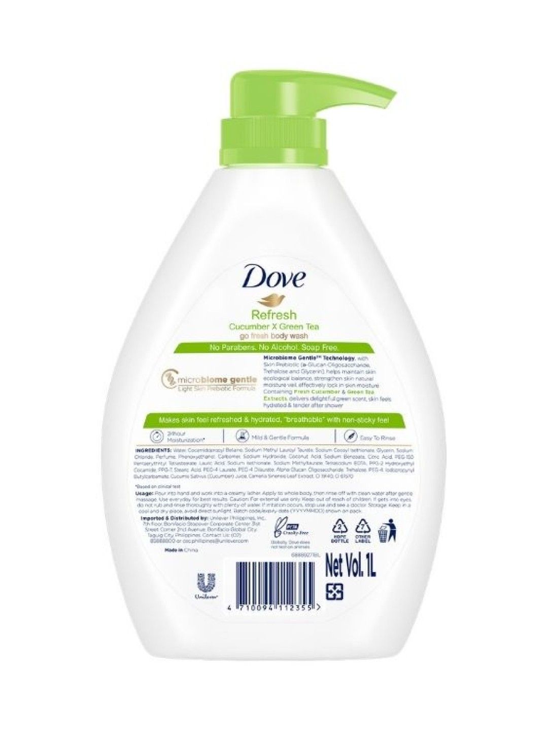 Dove Go Fresh Body Wash Refreshing Cucumber 1000g (No Color- Image 2)