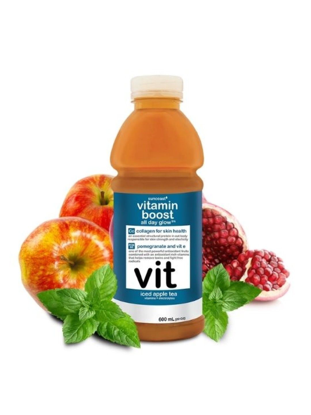 Vitamin Boost All Day Glow Iced Apple Tea (600ml) (6-pack) (No Color- Image 2)