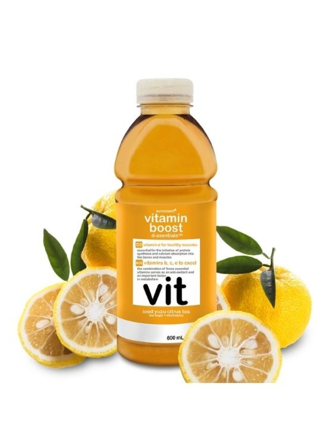 Vitamin Boost D-Essentials Iced Yuzu Citrus Tea (600ml) (6-pack) (No Color- Image 2)