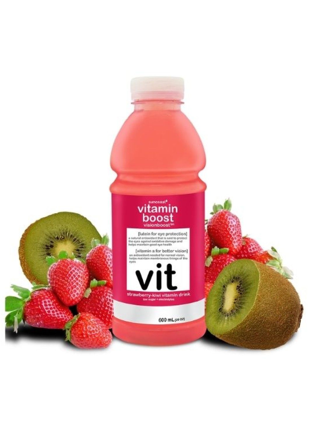 Vitamin Boost Visionboost Strawberry Kiwi Vitamin Drink (600ml) (6-pack) (No Color- Image 2)