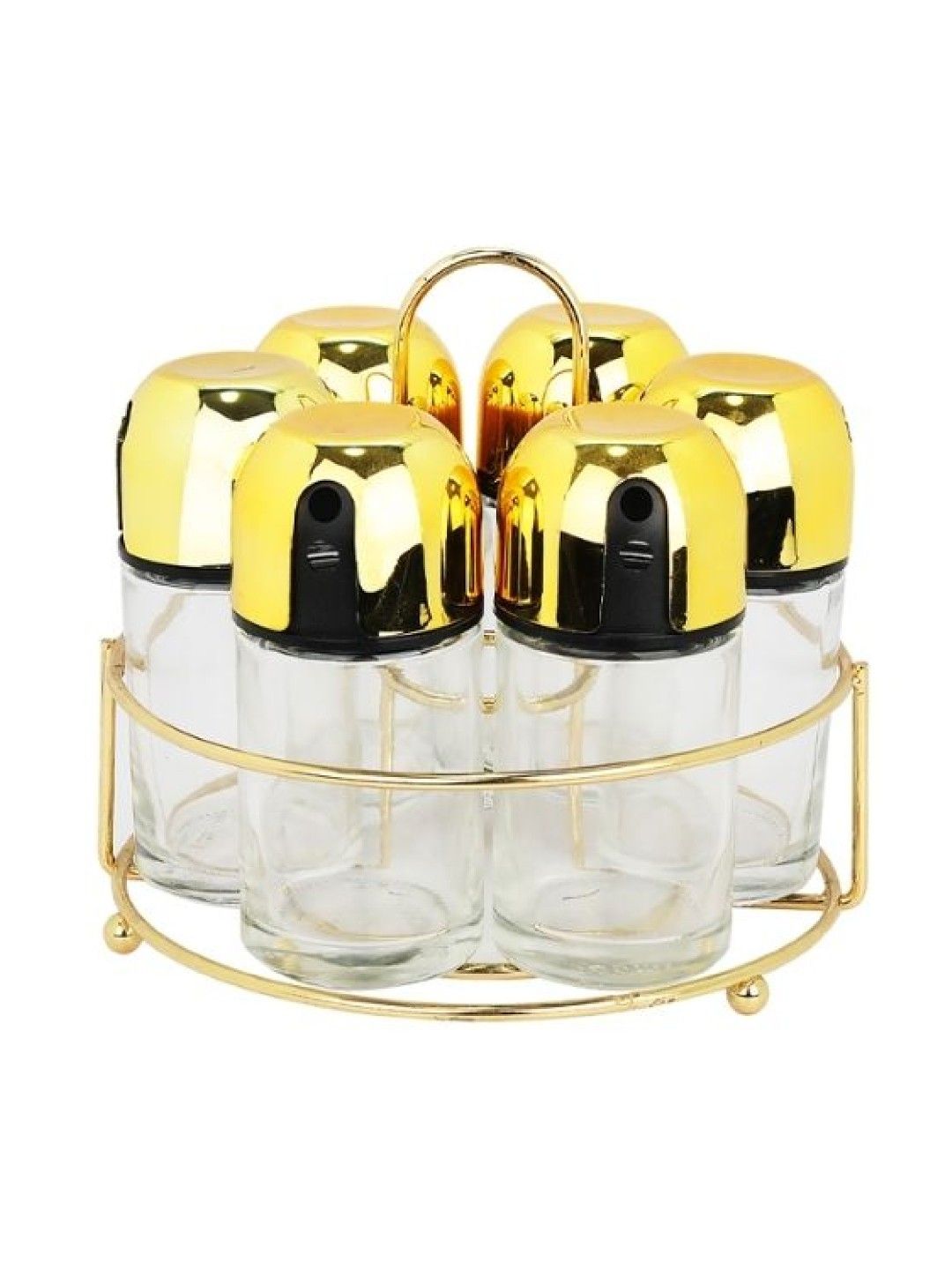 Sunbeams Lifestyle Slique Premium Gold Spice Jars Set Of 6 Kitchen Organizer (100 ml) (No Color- Image 2)