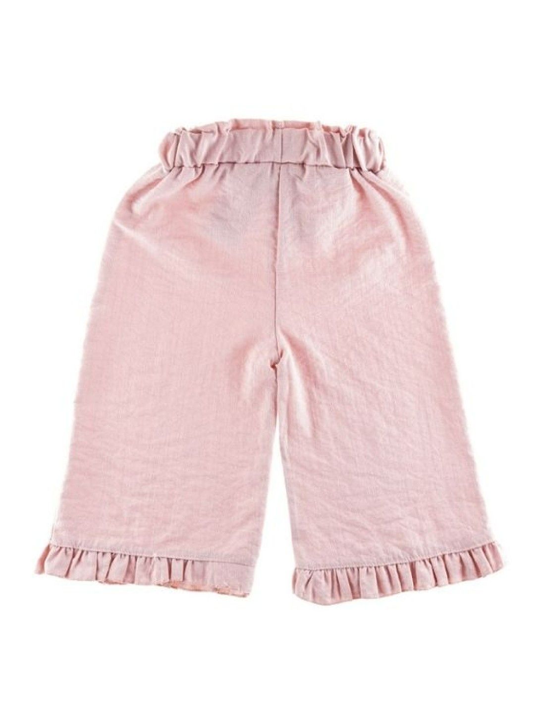 Seams 195 Fun Ruffled Hem Cropped Pants (Pink- Image 2)