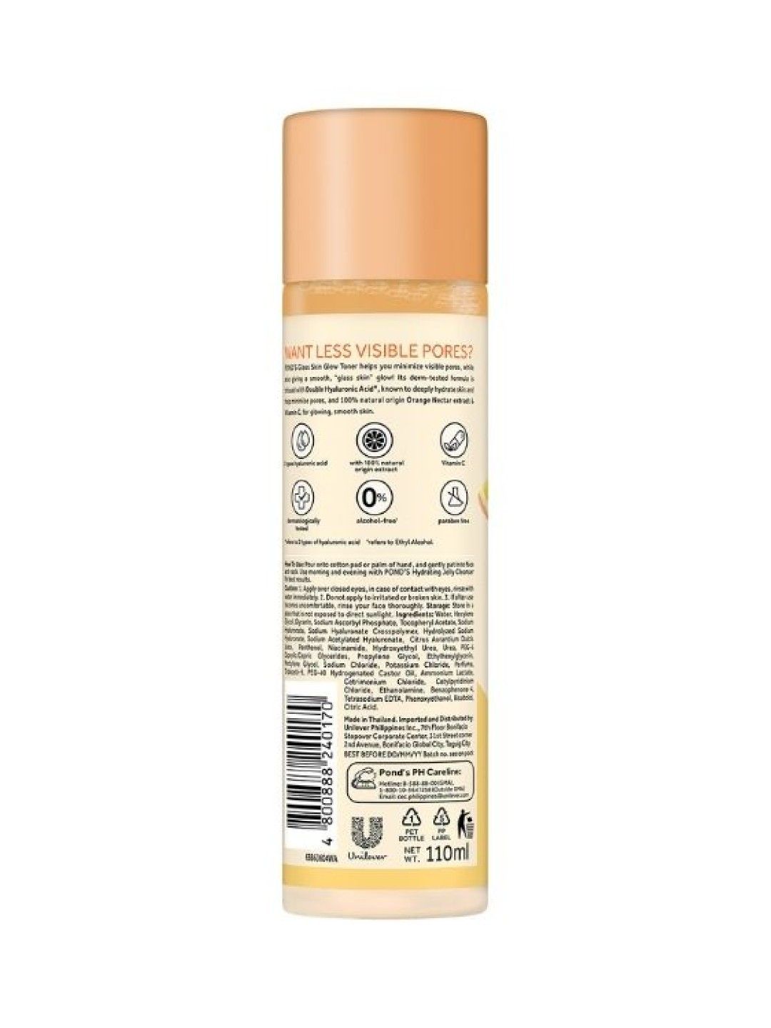 Pond's Healthy Hydration Orange Nectar Glass Skin Toner (110ml) (No Color- Image 2)