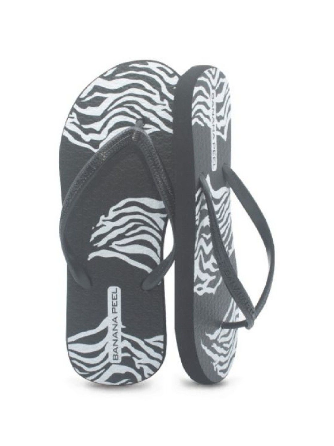 Banana Peel Ladies Achromatic Zebra Striped (No Color- Image 2)