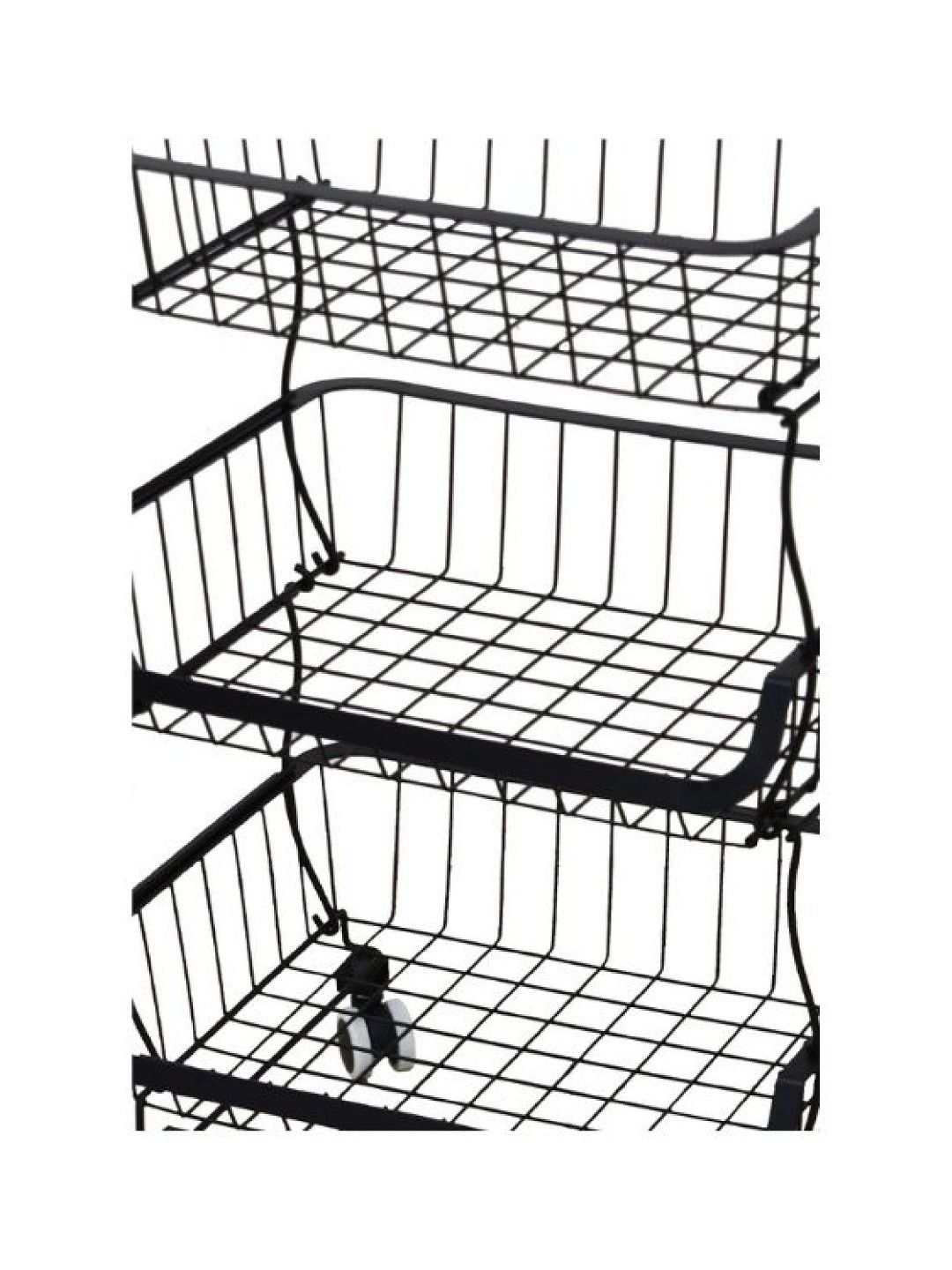 Sunbeams Lifestyle Nest Design Lab 3 Tier Stackable Kitchen Trolley Wire Basket (No Color- Image 2)