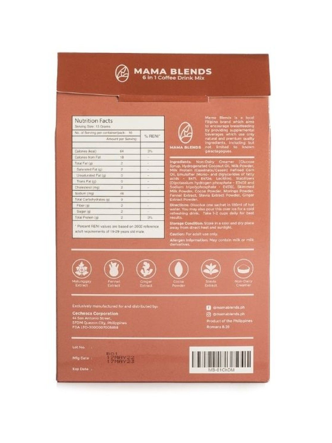 Mama Blends Chocolate Mix (6-in-1) (No Color- Image 2)