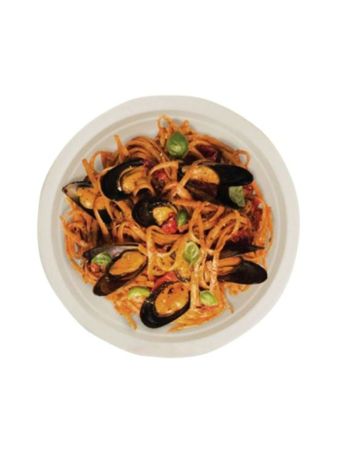 Econtainer Sugarcane Bagasse Plate Compostable and Eco-friendly (10 inches) - Pack of 50 (No Color- Image 2)