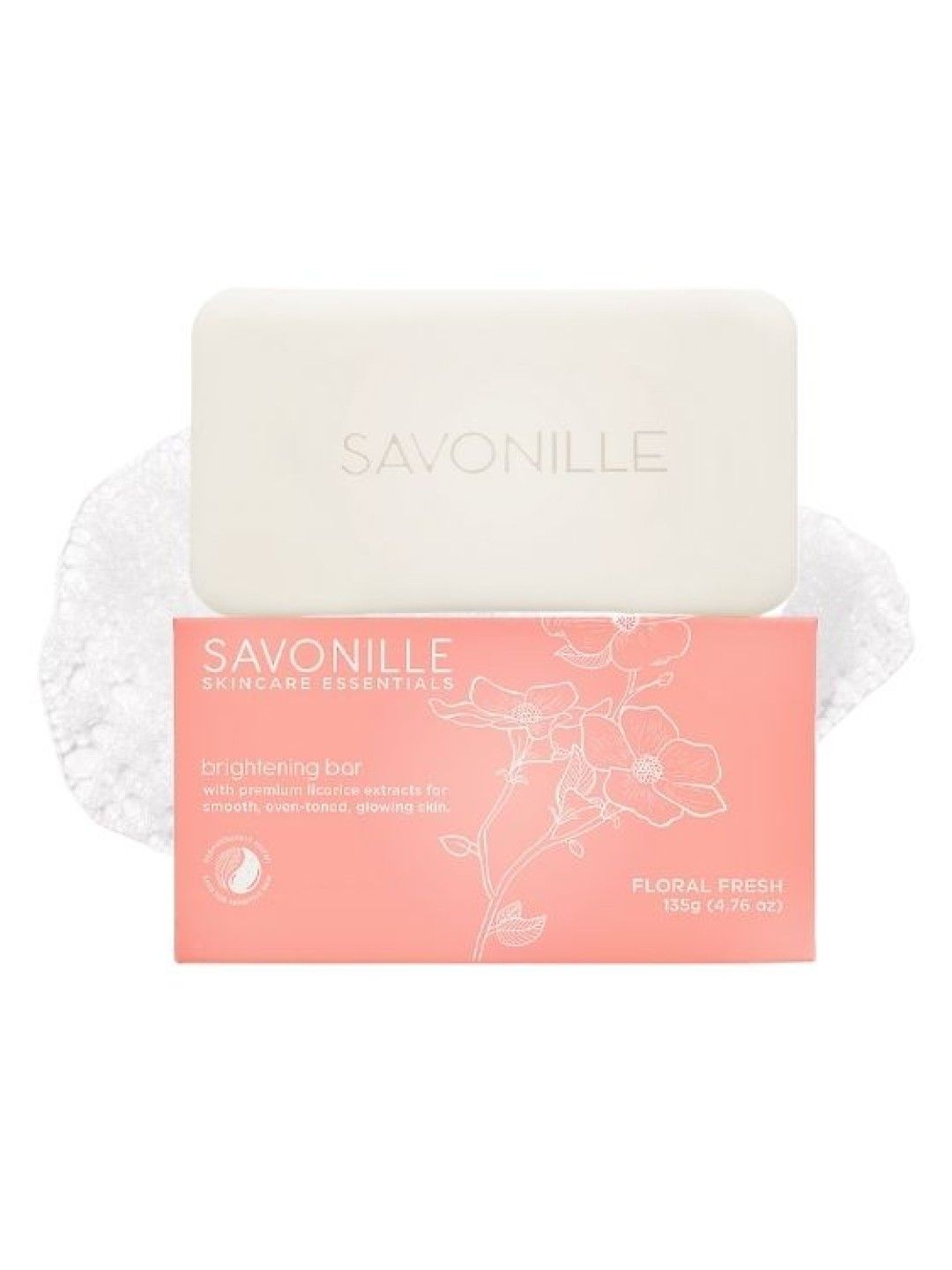 Savonille Skincare Essentials Floral Fresh Brightening Bar Soap (No Color- Image 2)