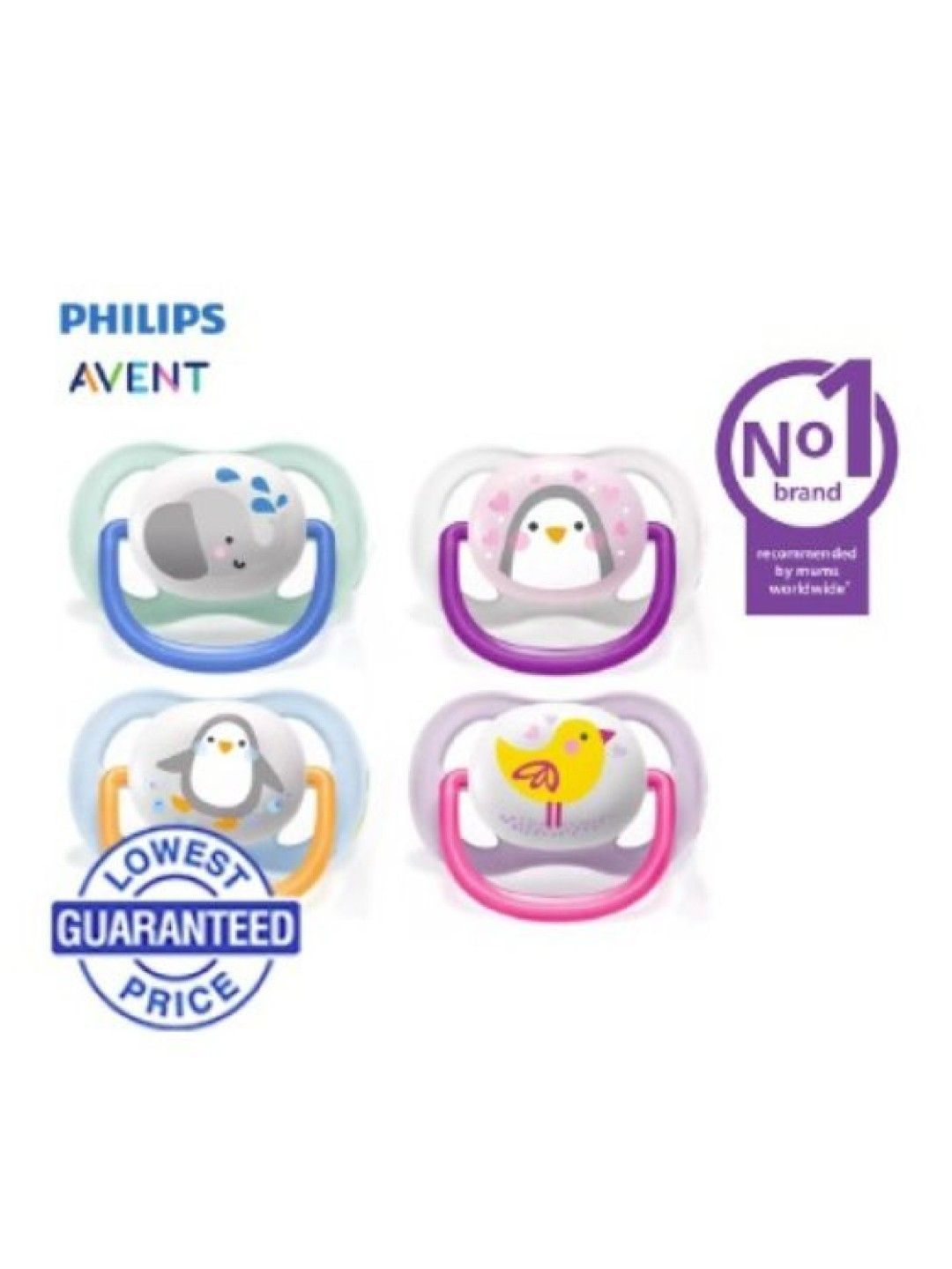 Avent Philips Avent 0-6M Ultra Air Pacifier (2-pack) (Pink- Image 2)