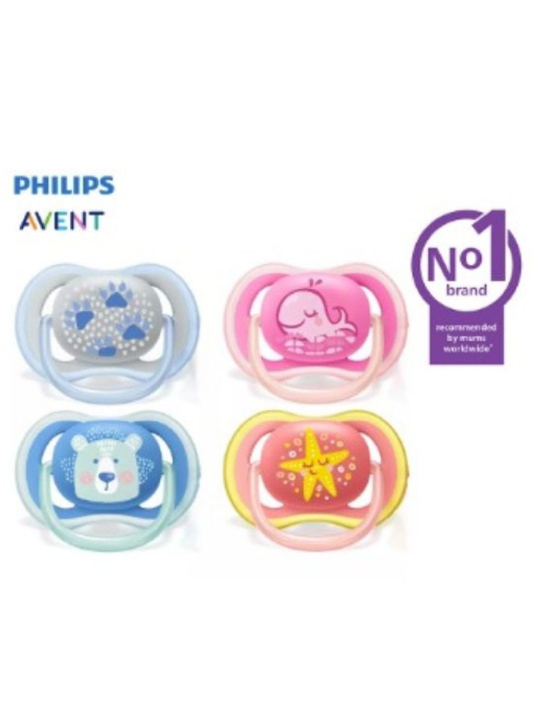 Avent Philips Avent 6-18M Ultra Air Premium Pacifier (2-pack) (Gray- Image 2)