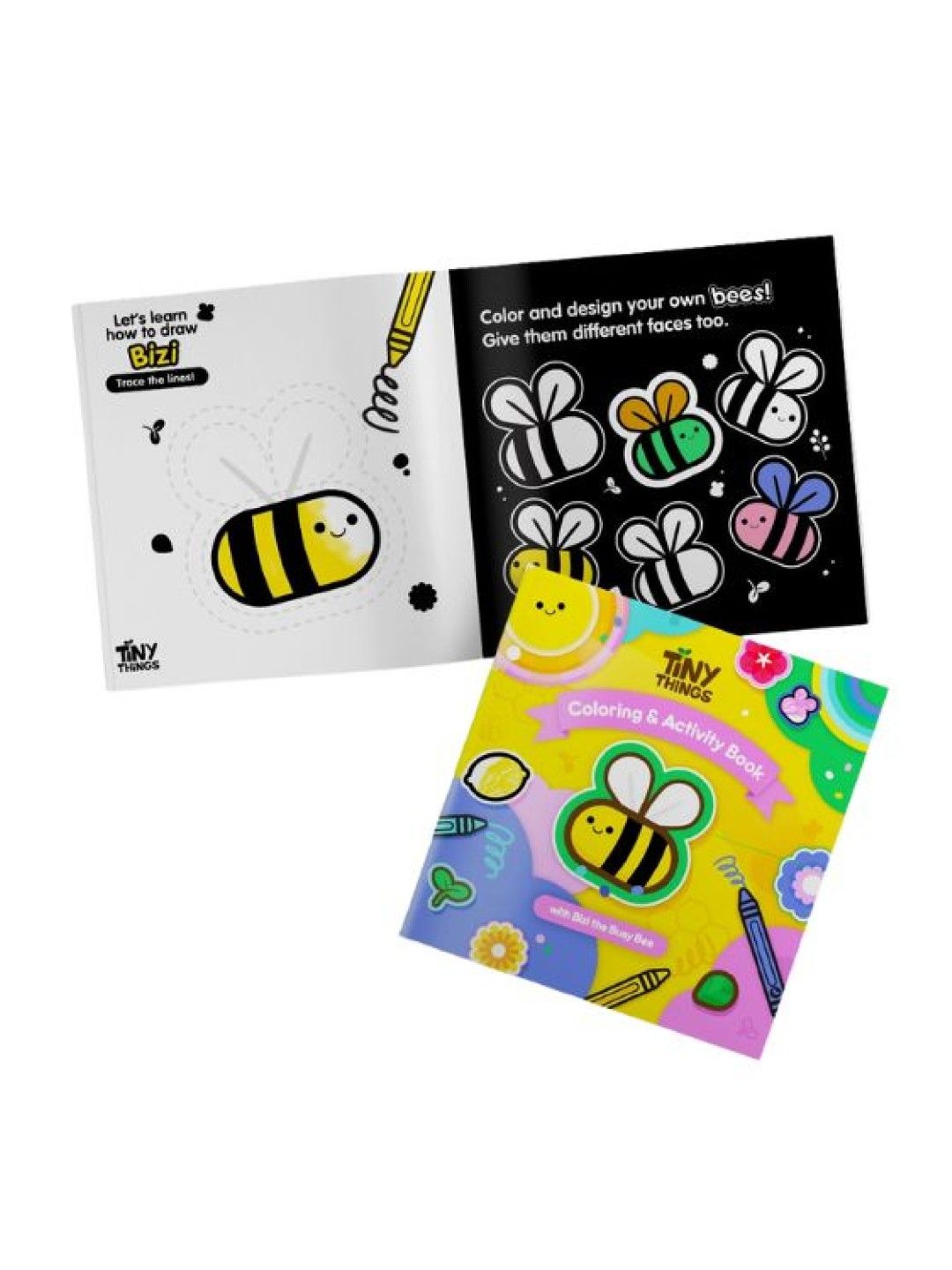 Tiny Buds Tiny Things Coloring & Activity Book with Bizi the Busy Bee (No Color- Image 3)