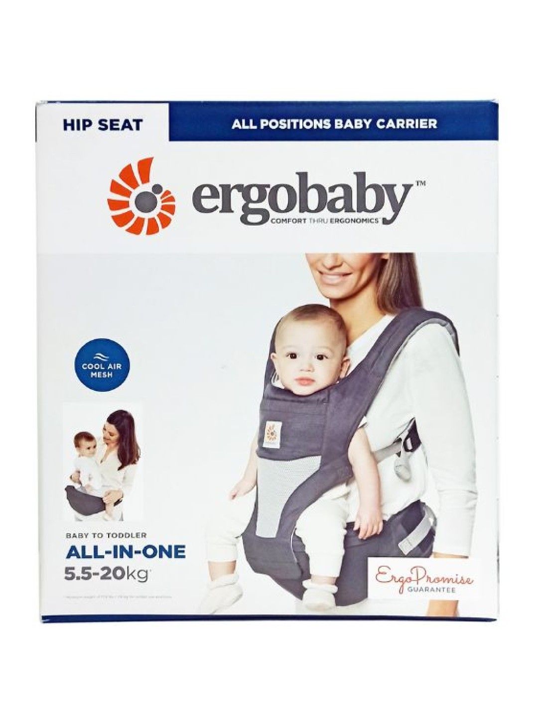 Ergo Baby Hip Seat Cool Air Mesh (Carbon Grey) edamama