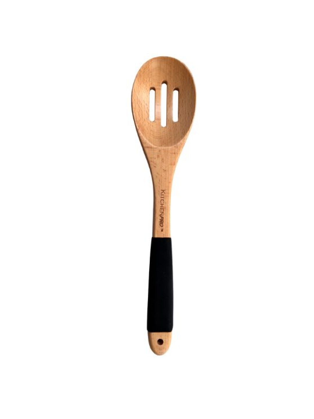 KitchenPro Beech Wood Slotted Spoon (12in) (No Color- Image 2)