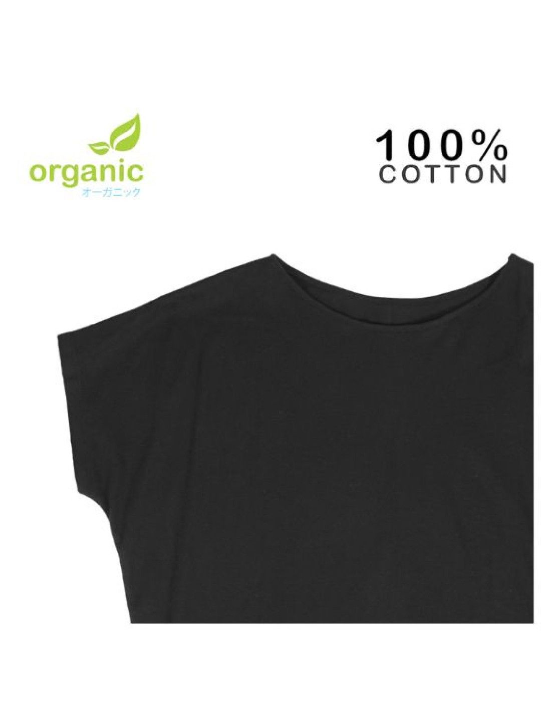 Organic Apparel Ladies Drape Shirt (Black- Image 2)